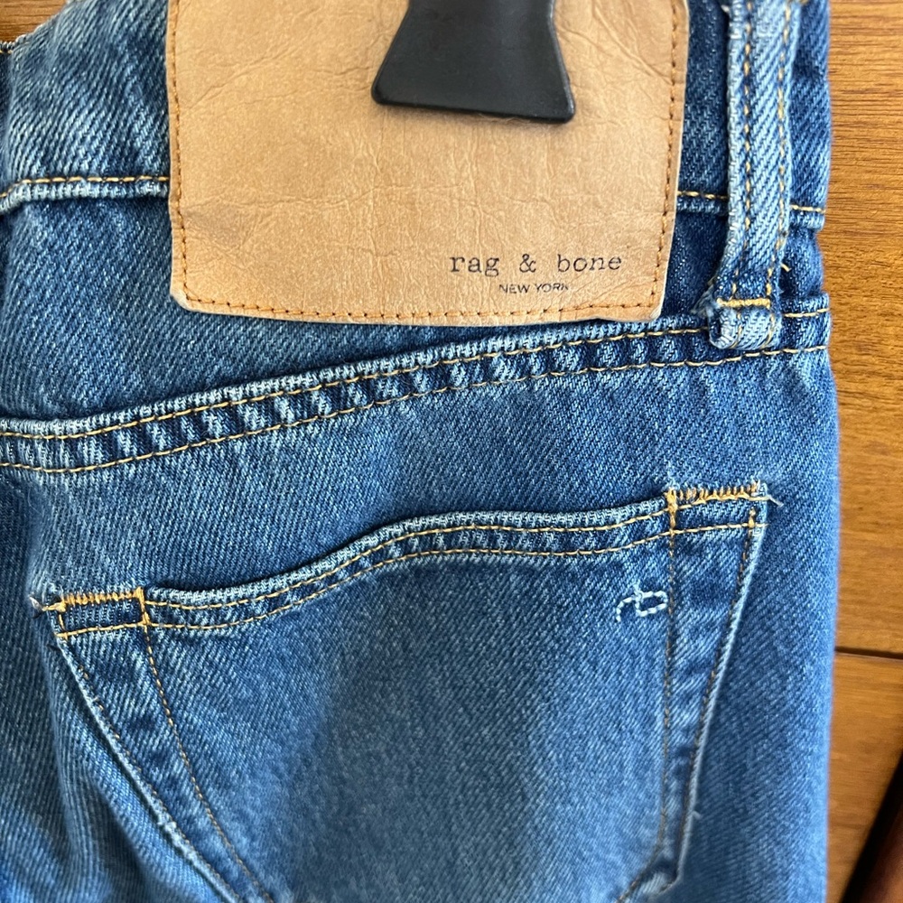 Rag & Bone Blue Wide Leg Jeans - Picture 6 of 7